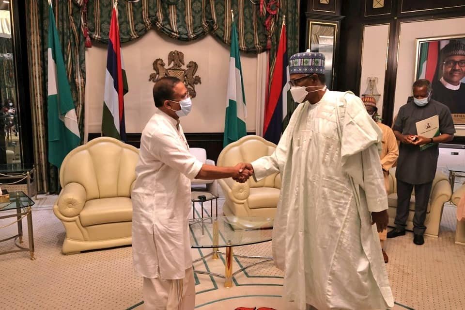 H.E. V. Muraleedharan Hon'ble MoS for External Affairs met President of Nigeria H.E. Muhammadu Buhari on 23 August 2022